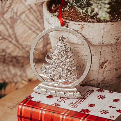 Handmade Silver Christmas Tree Ornament