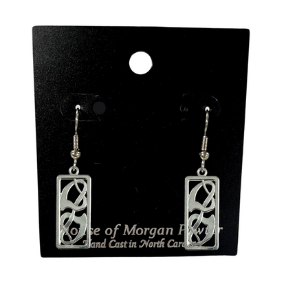 Pewter Double Heart Earrings