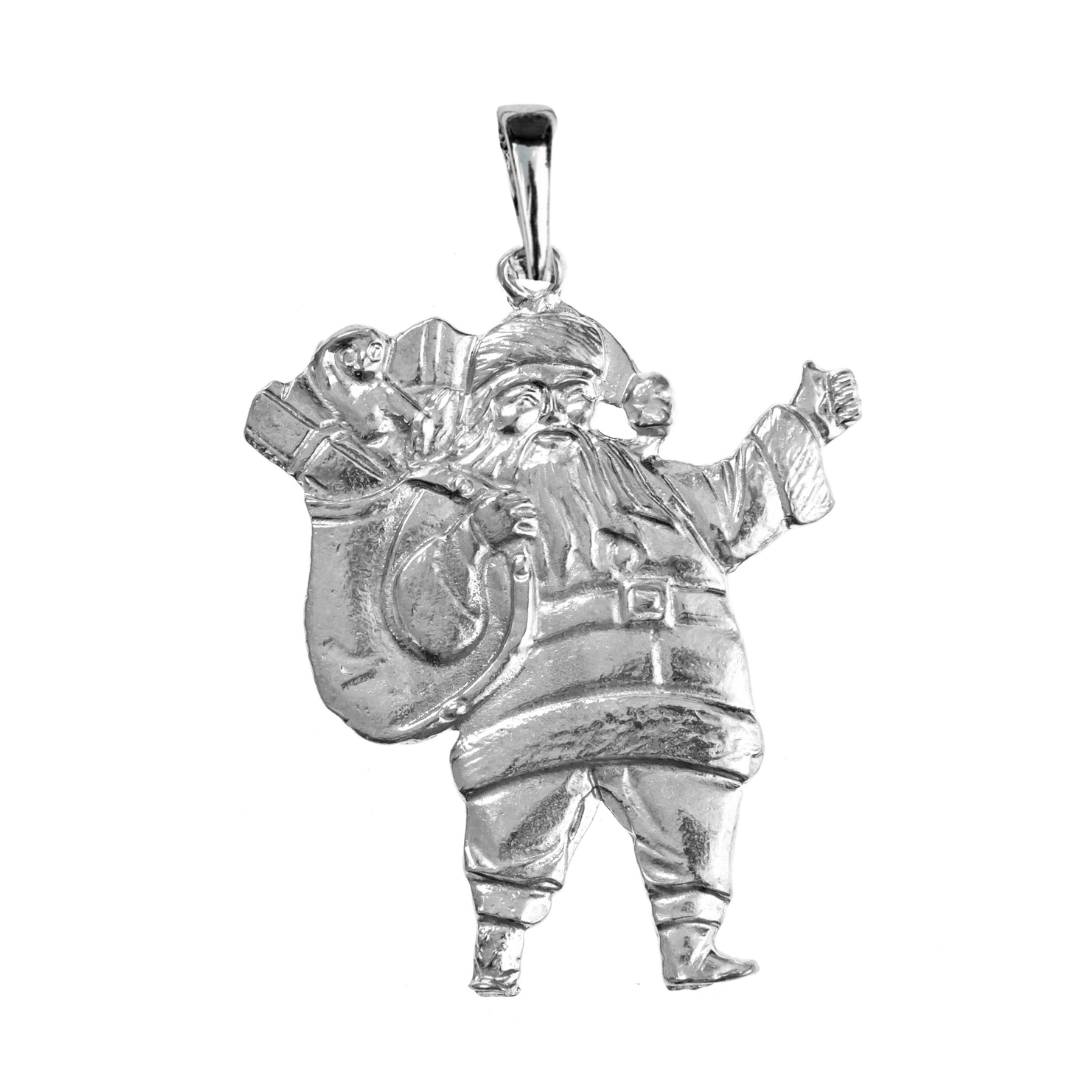 Santa waving Jewelry Gifts -Santa waving Pendant - Necklaces - Keychain - ornament