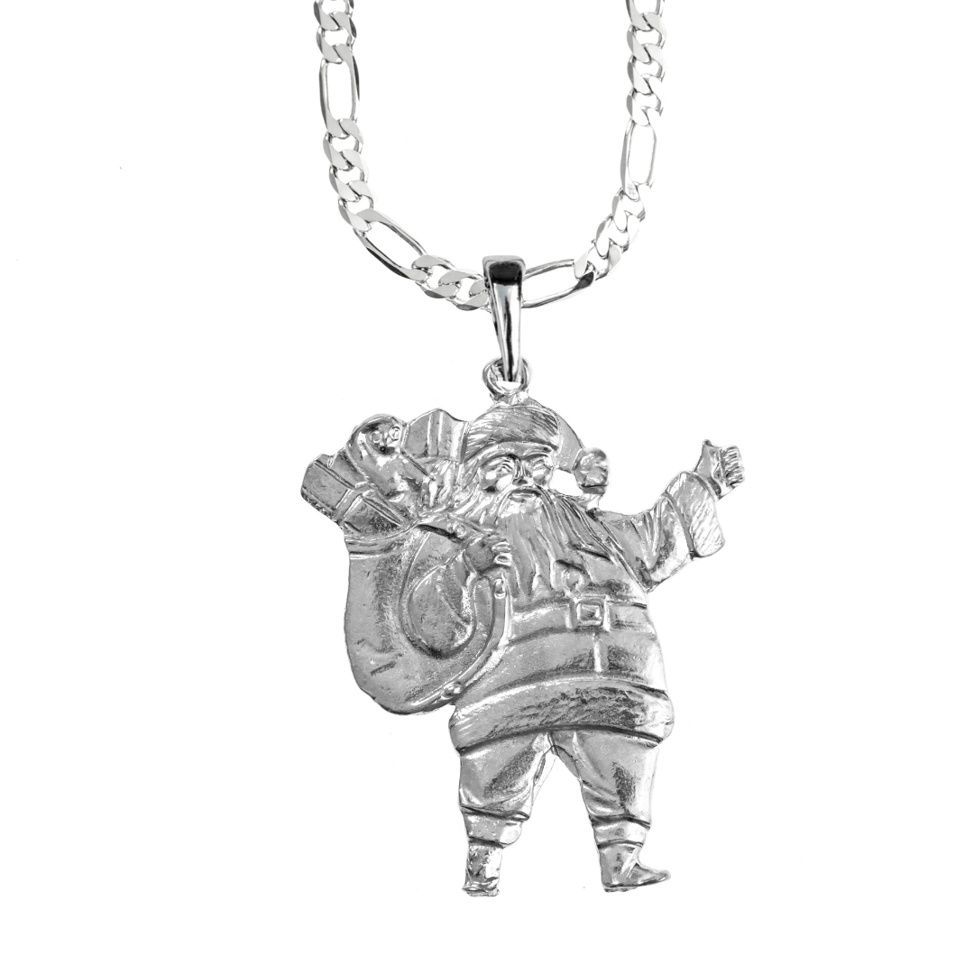 Santa waving Jewelry Gifts -Santa waving Pendant - Necklaces - Keychain - ornament