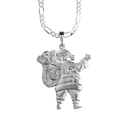 Santa waving Jewelry Gifts -Santa waving Pendant - Necklaces - Keychain - ornament