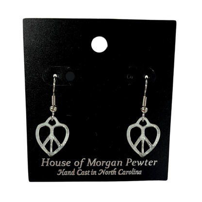 Peace Heart Earrings