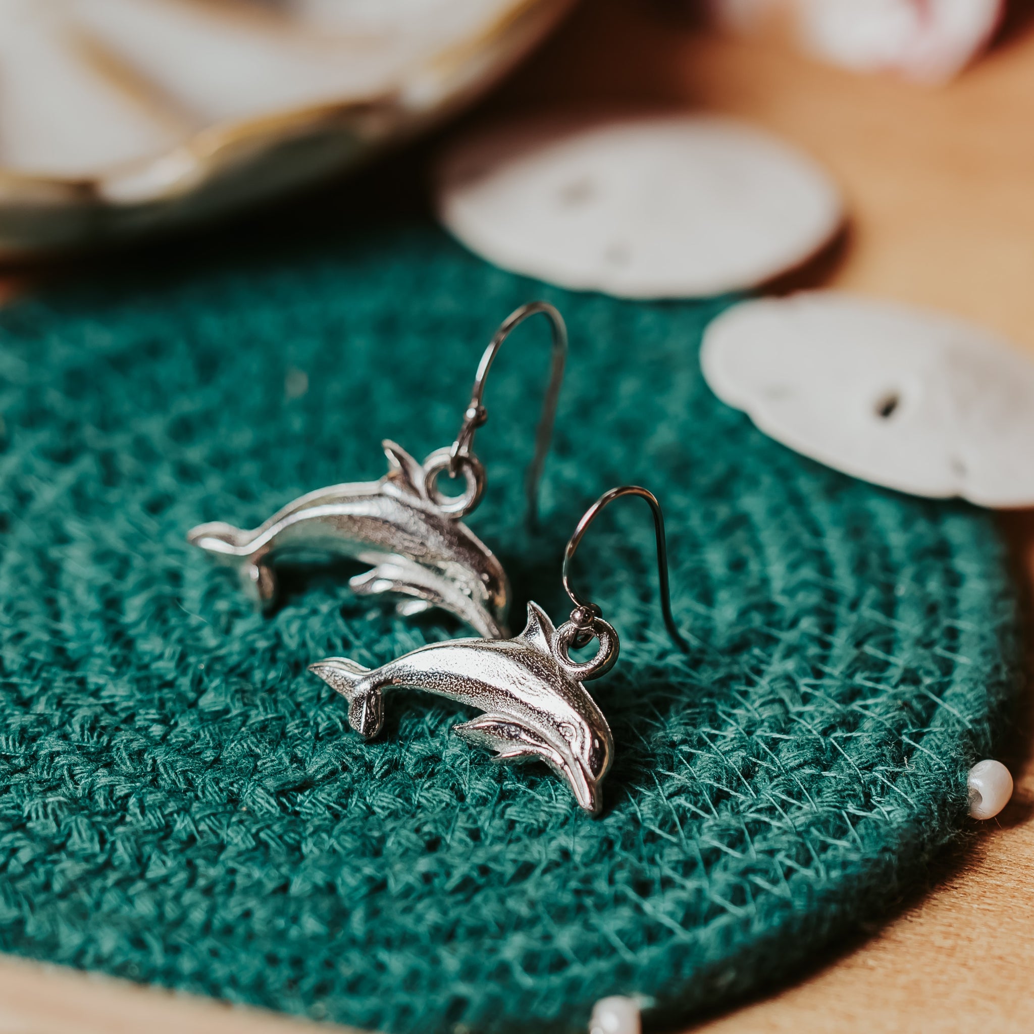 Dolphin Dangle Earrings For Women – Stainless Steel Dolphin Lover Gifts, Inspirational Jewelry