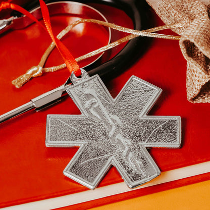 Healthcare Ornaments - Vintage Nurse - Caduceus Symbol - EMS Badge - RN - Medical Worker Gifts