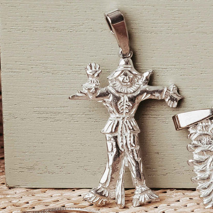Scarecrow Pendant Necklace - Fall Jewelry