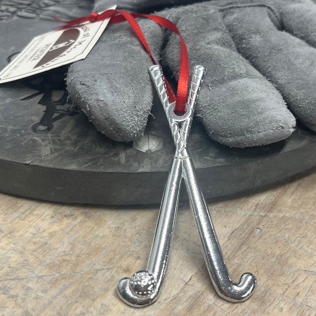 Silver Field Hockey Sticks and Ball Gift