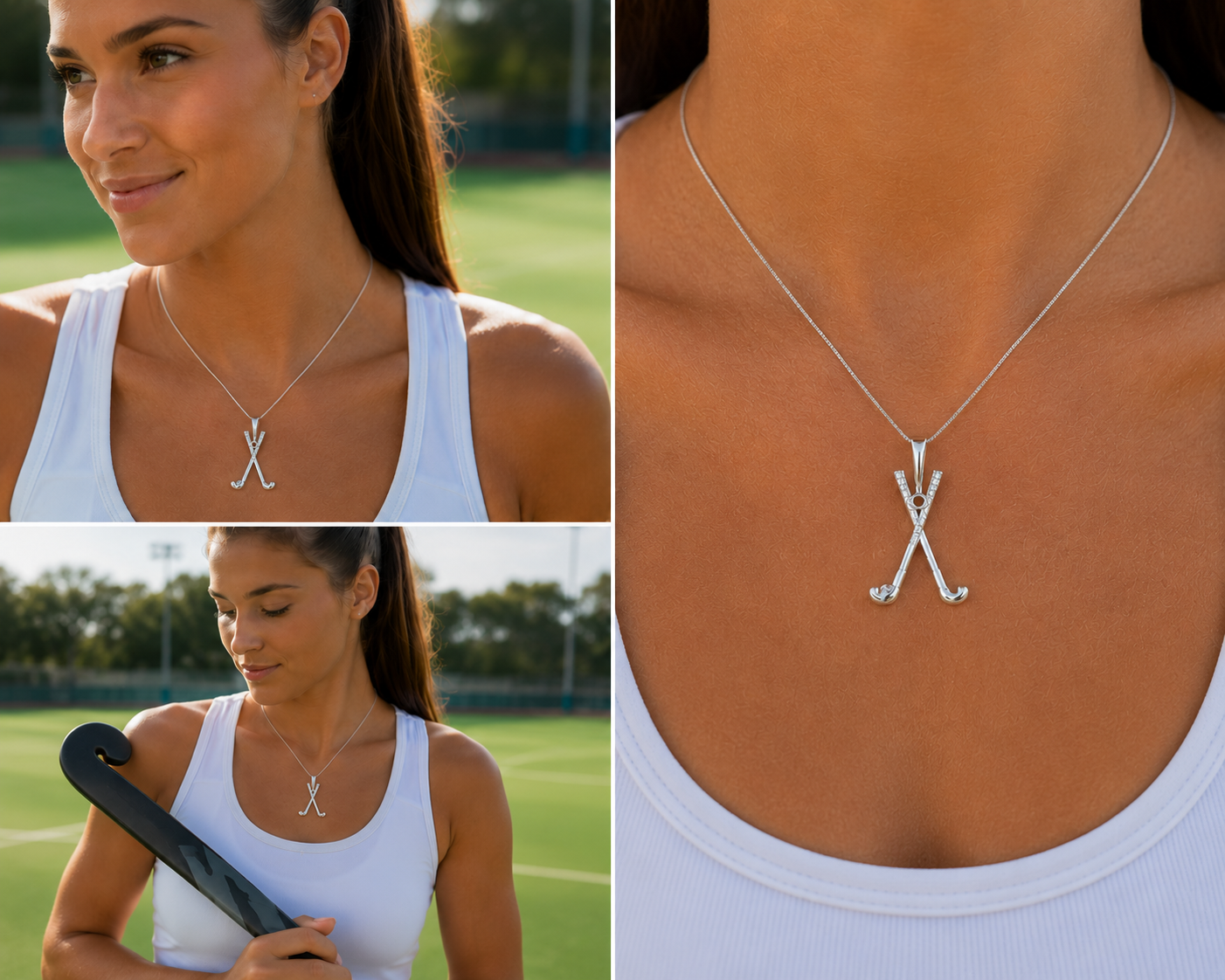 Field Hockey Gifts - Field Hockey Stick and Ball Ornament and Jewelry