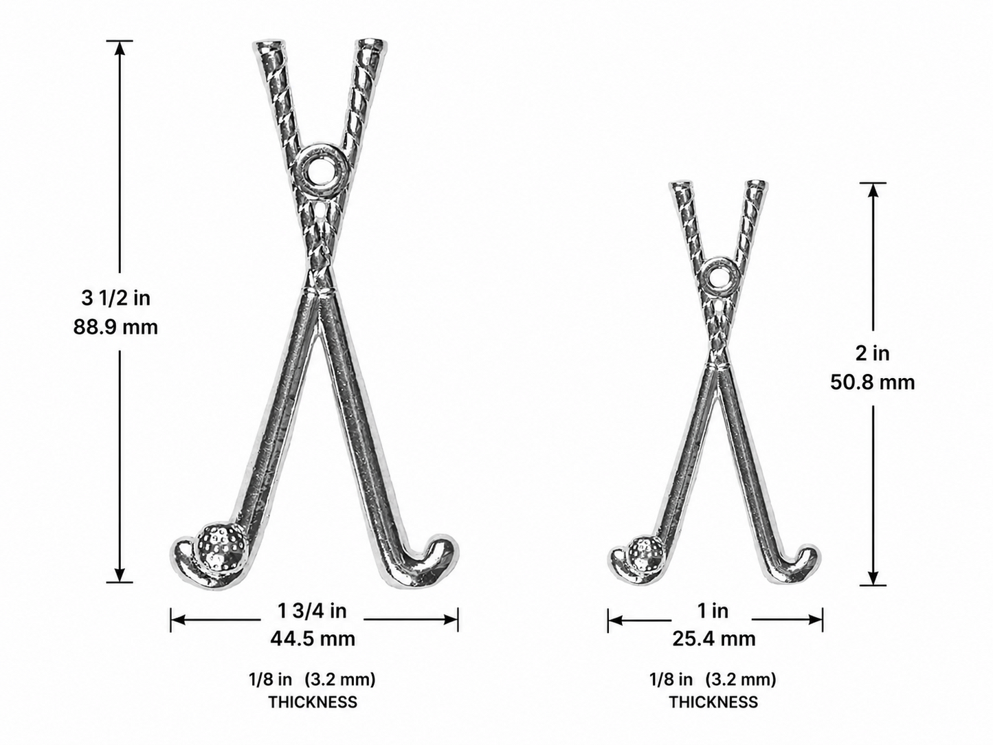 Field Hockey Gifts - Field Hockey Stick and Ball Ornament and Jewelry