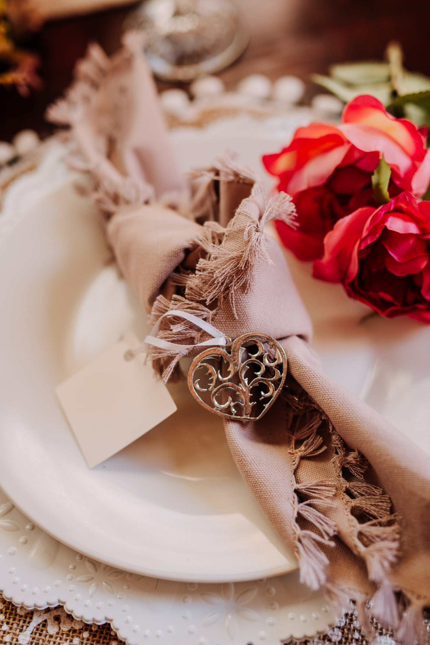 Handmade Pewter Wedding Favors - Bulk Prices - Custom Color Ribbons