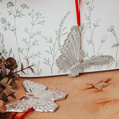 Pewter Butterfly Ornaments