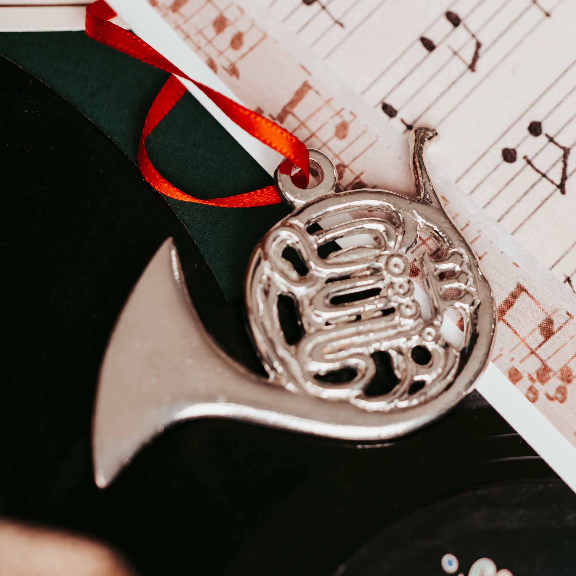 Pewter French Horn Gift