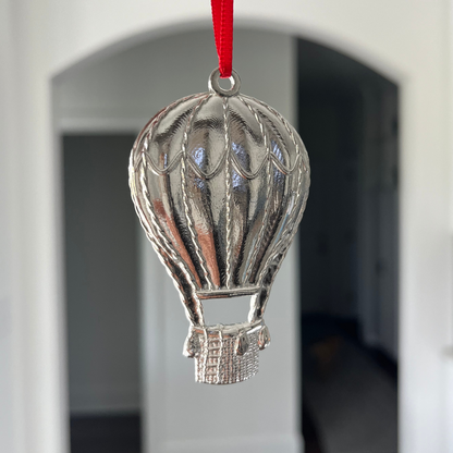 Pewter Hot Air Balloon Ornament