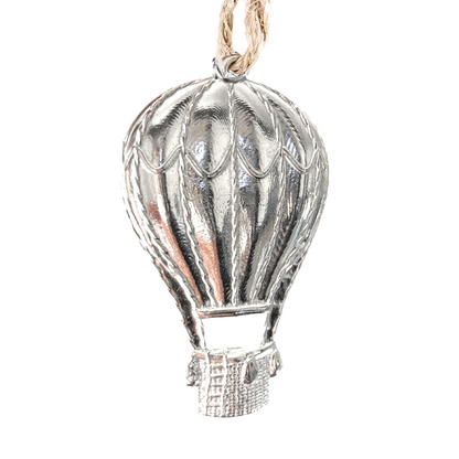 Silver Hot Air Balloon Ornament