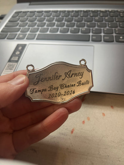 Elegant Decanter Tags - Pewter Liquor Label - Bar Gift Sets - Custom Engraved Decanter Tag