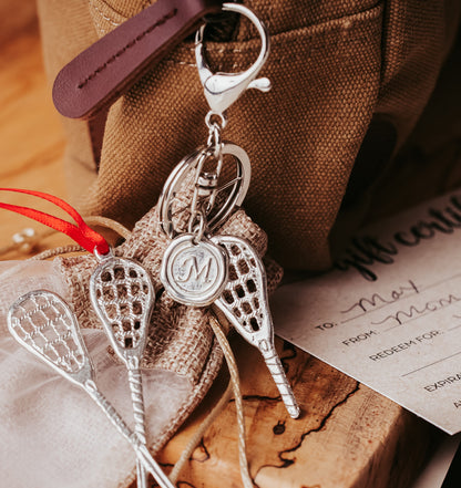 Lacrosse Player Keychain