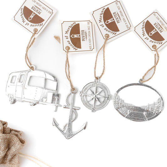 Lake Ornaments - Camper and Lakeview Christmas Ornaments - Camping Gift Set