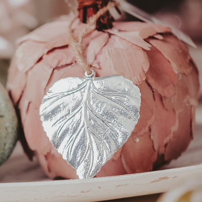 Solid Birch Leaf Ornament