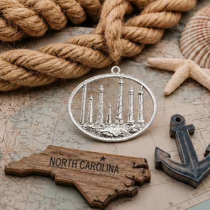 North Carolina Lighthouse Pendant – Outer Banks Coastal Jewelry, Made in USA