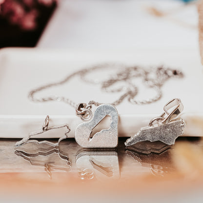 Silver North Carolina Pendants for Necklaces