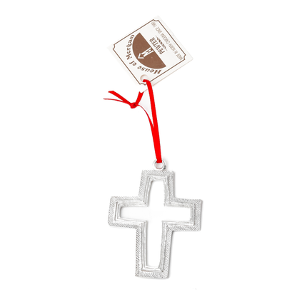 Cross Ornaments - Pewter Cross Gifts - Religious Christmas Ornament