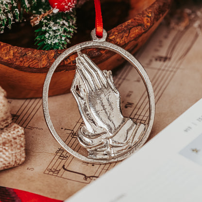 Pewter Praying Hands Ornament