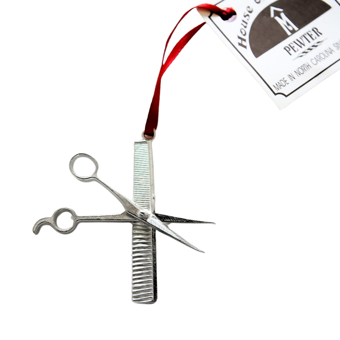Scissors and Comb Ornament for Tree- Hair Stylist Gift Ideas - Cosmetologist Graduate Keepsake