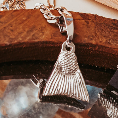 Pewter Fish Tail Pendant Chain