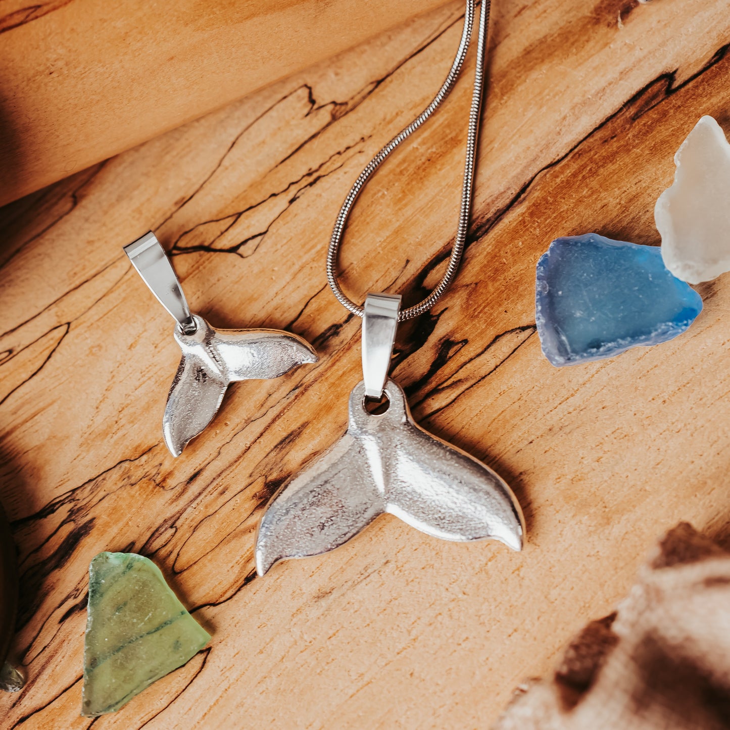 Whale Tail Pendant Necklace - Whale Jewelry Gifts