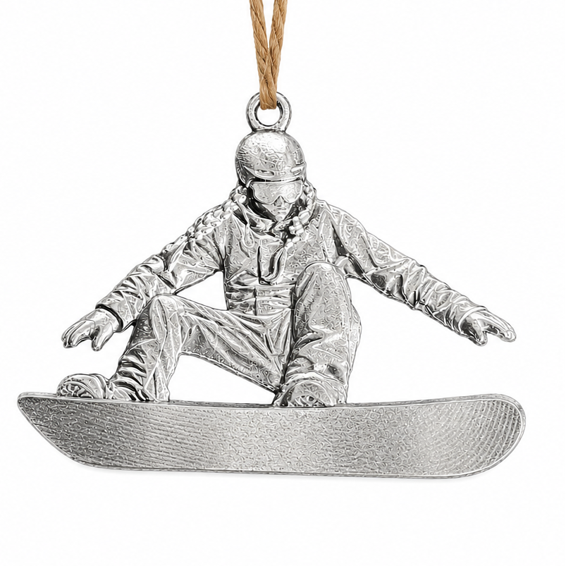 Female Snowboarder Ornament 