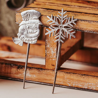 Handmade Plant Stake or Cake Topper - Decorative Potted Plant Stick - Metal Graden Stake