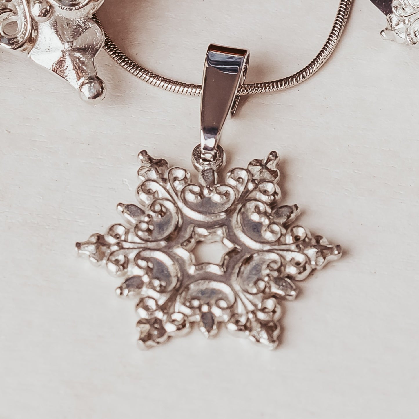 Snowflake Pendant Necklace - Snowflake Jewelry - Snowflake Gifts