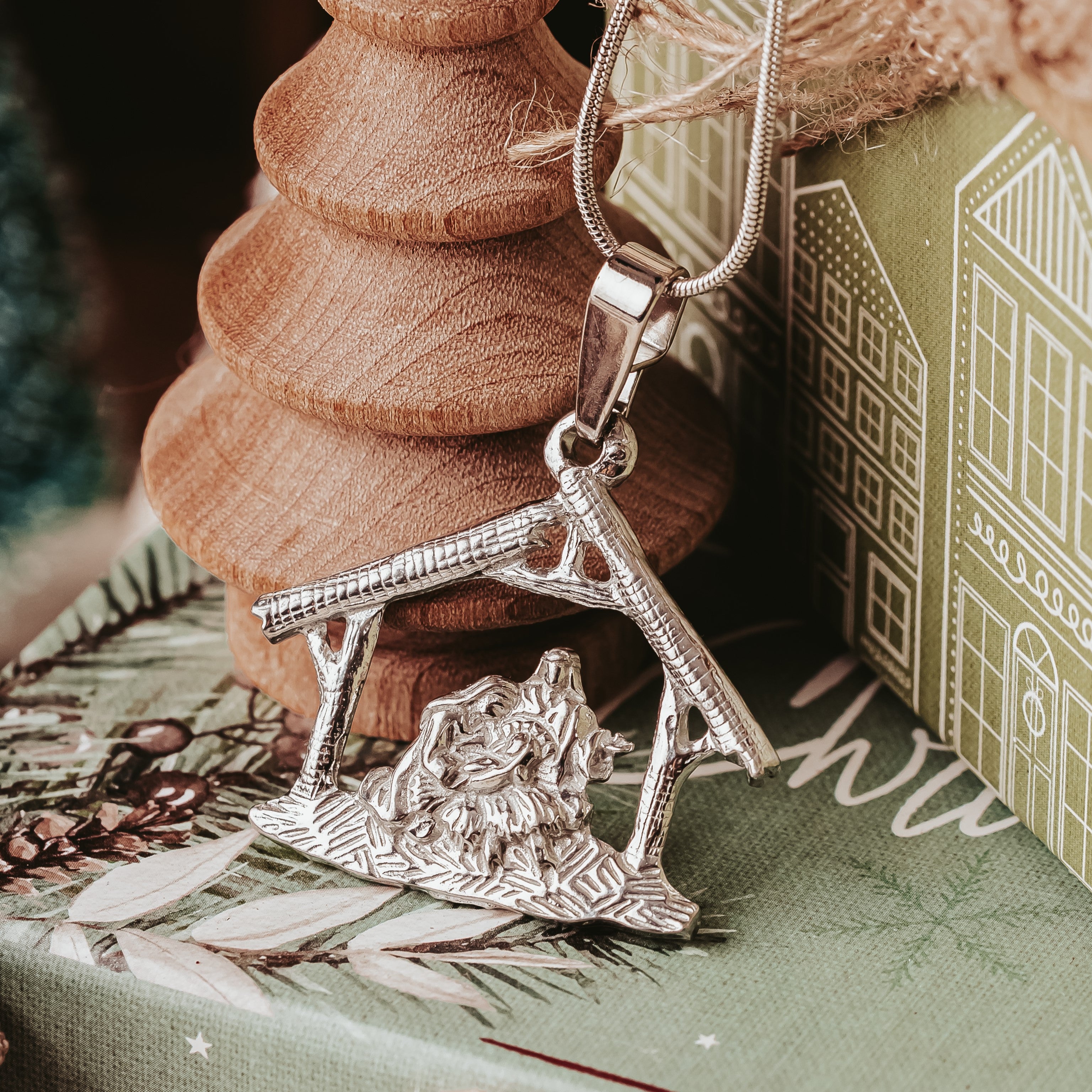Handmade Nativity Pendant Necklaces Religious Jewelry House of Morgan Pewter