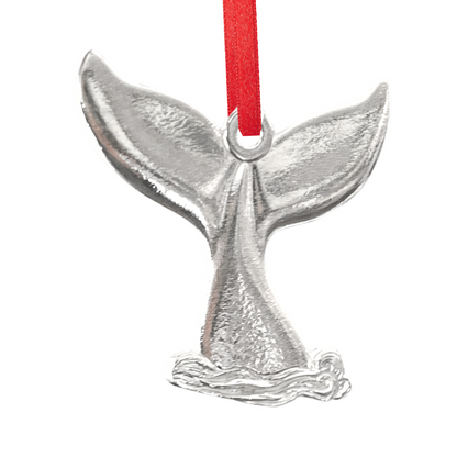 Pewter Whale Ornament