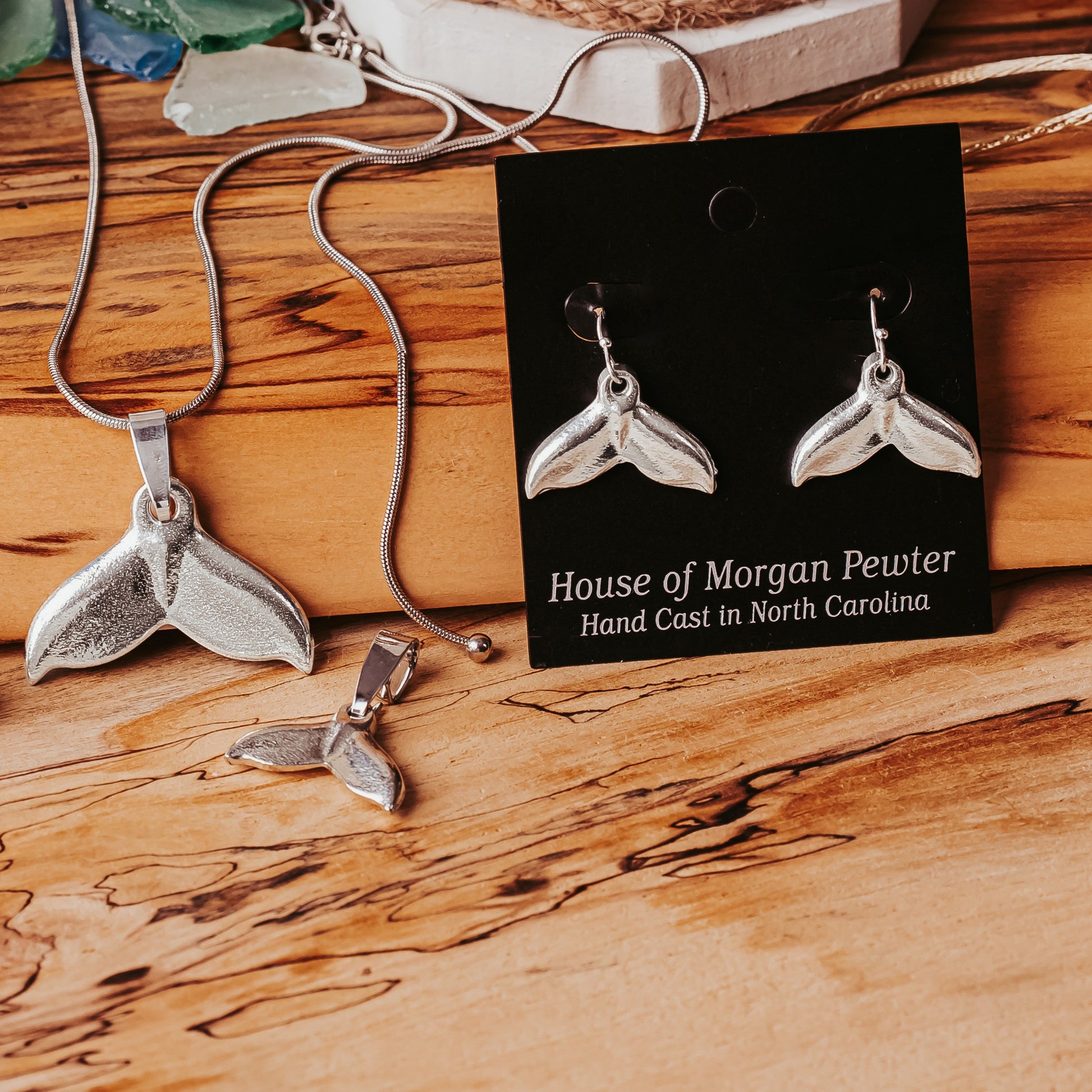 Pewter Whale tail Jewelry