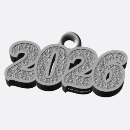 Silver 2026 Charm 