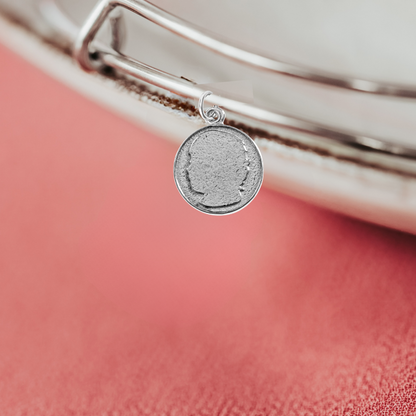 Baby Profile Pewter Charm Bracelet