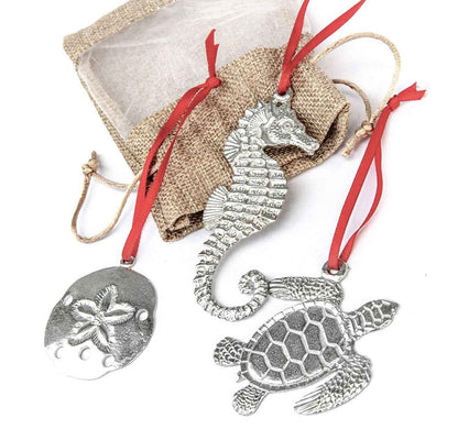 Nautical Ornament - Seahorse - Sea Turtle - Sand Dollar - Christmas Ornament