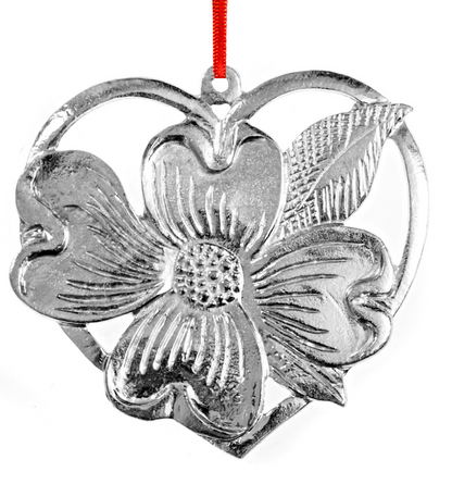 Handmade Dogwood Flower Ornament - Pewter Dogwood Gift