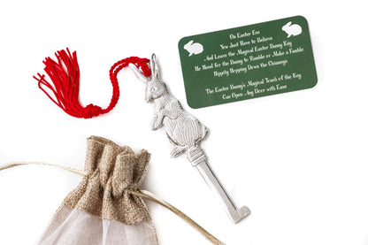 Silver Easter Bunny Key for Kids