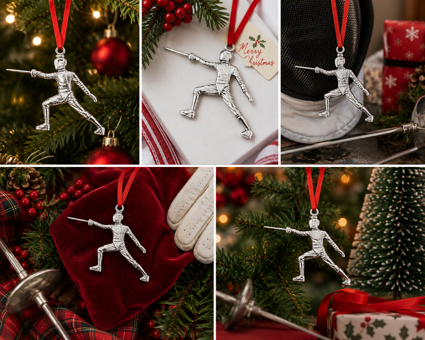 Fencing Ornament - Fencer with Epee Weapon Gifts
