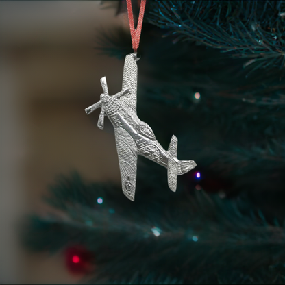 Airplane Ornament - Plane Christmas Ornament - Pilot Gift - War Plane Made in USA