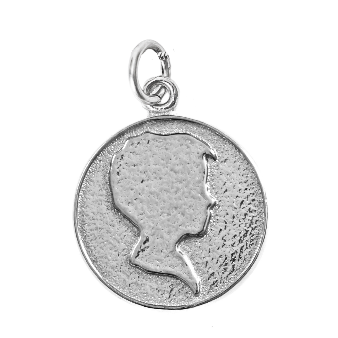 Handmade Pewter Child Face Charm