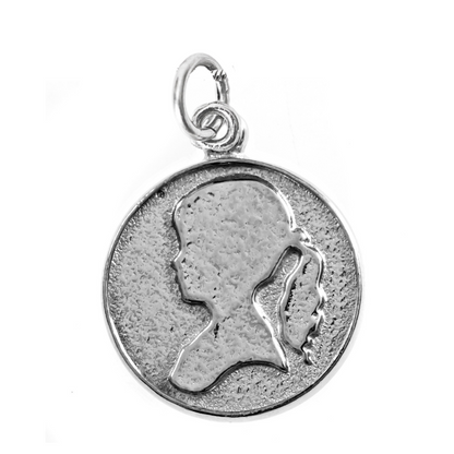 Handmade Pewter Child Face Charm