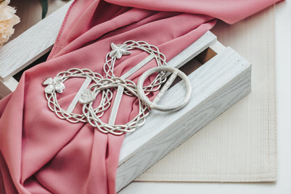 Pewter Scarf Rings - Handmade Scarf Clips for Scarves - Decorative Scarf Slides