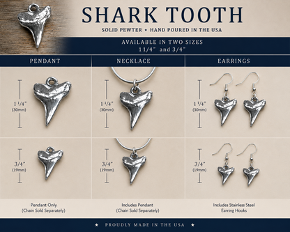 Shark Tooth Jewelry - Shark Tooth Necklaces and Earrings