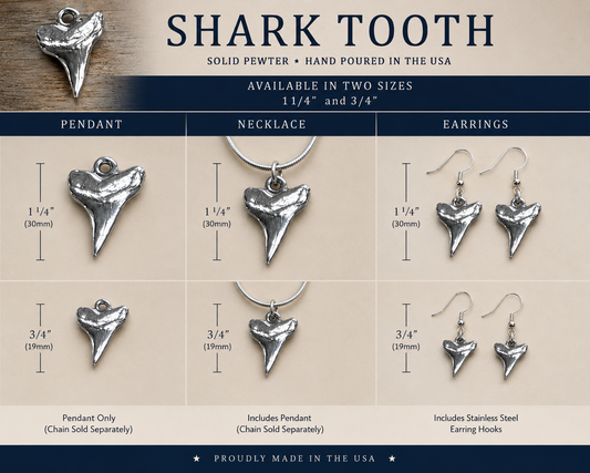 Shark Tooth Jewelry - Shark Tooth Necklaces and Earrings
