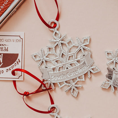 Snowflake Gifts - North Carolina Snowflake - Tennessee Snowflake - South Carolina Snowflake - Virginia Snowflake - Pennsylvania Snowflake - Christmas Ornament