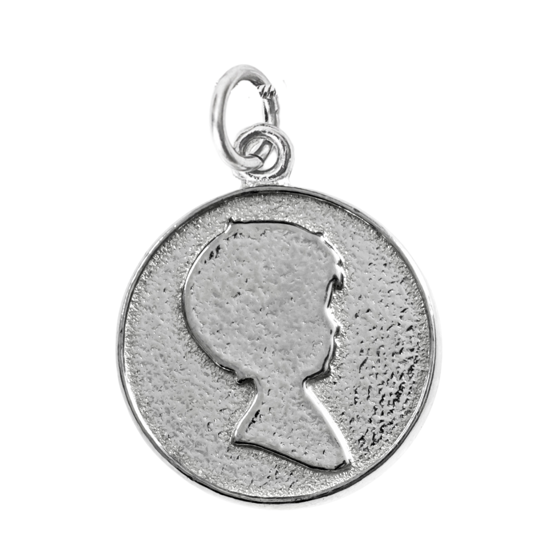 Handmade Pewter Child Face Charm