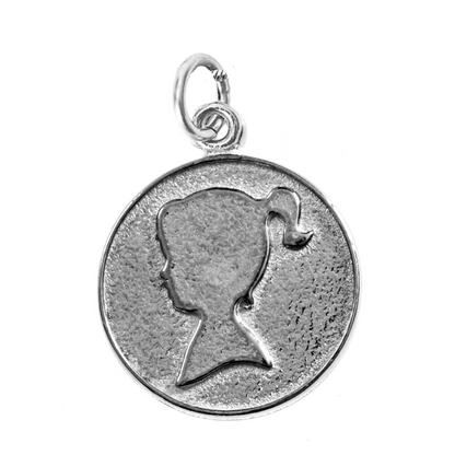 Handmade Pewter Child Face Charm