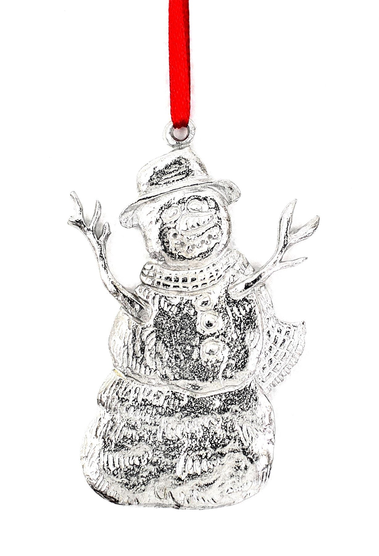 Snowman Snow Winter Wonderland Christmas Holiday Ornament Pewter - House of Morgan Pewter
